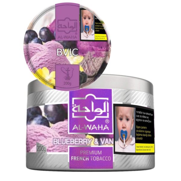 Blueberry Vanilla ice Alwaha Cyprus tobacco shisha Puff Flavor Limassol online order