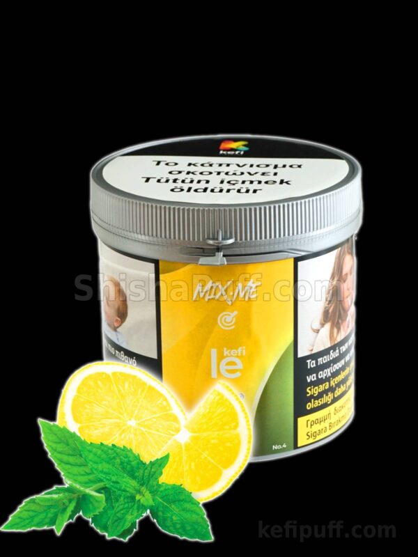 LE Kefi Flavor 70g intense Lemon with Mint MIX ME Cyprus Tobacco Shisha Hookah narghile in limassol Shisha Puff