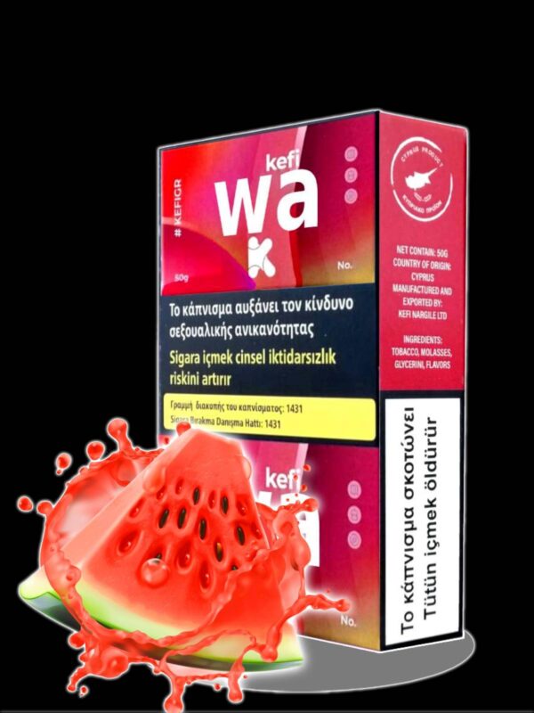 WA Kefi Flavor 50g watermelon Cyprus Tobacco Shisha Hookah narghile in limassol Shisha Puff